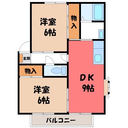 宇都宮駅 バス20分  ミツトヨ東下車：停歩4分 1階の物件間取画像